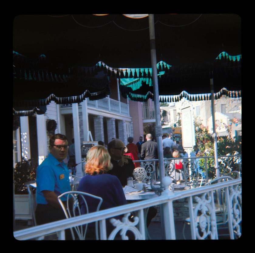 Unknown photographer (Australian) 'John looking bored, Father and Sylvia at Aunt Jemima's Kitchen, Disneyland' 1960s
