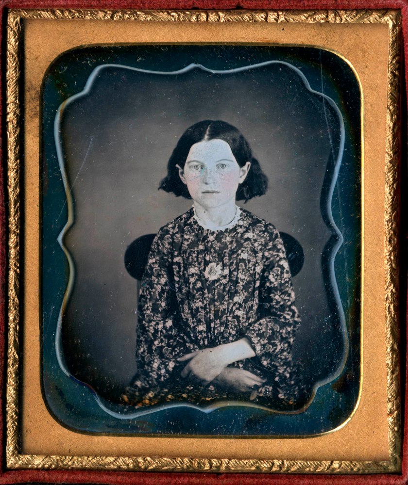 Unknown photographer (American) 'Girl holding a flower' c. 1850