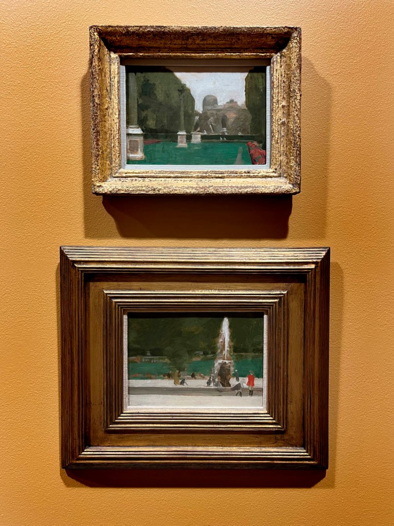 A D Colquhoun (Australian, 1894-1983) 'The Avenue de l'Observatoire' 1925 and 'The Fountain in the Luxembourg Gardens' c. 1925