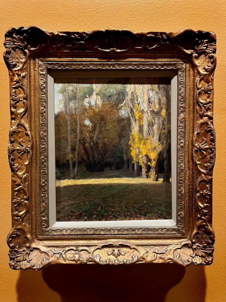 A M E Bale (Australian, 1876-1955) 'In Castlemaine Gardens (The Wall of Poplars)' 1922