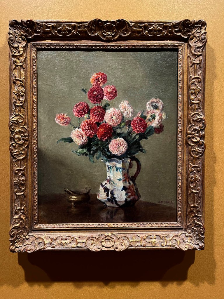 A M E Bale (Australian, 1876-1955) 'Pompon Dahlias' c. 1936