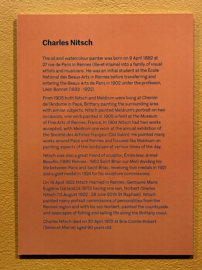 'Australian Tonalism' wall text Charles Nitsch