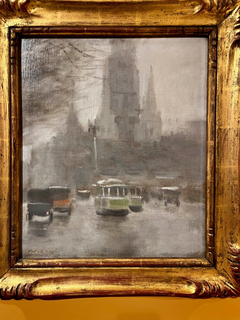 Colin Colahan (Australian, 1897-1987) 'Swanston Street, Melbourne' c. 1930 (detail)