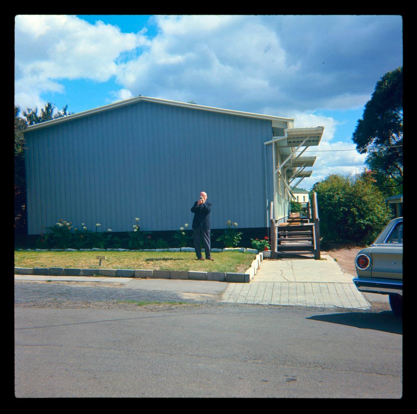 Unknown photographer (Australian) 'Untitled (Man holding his movie camera, Australia)' 1960s