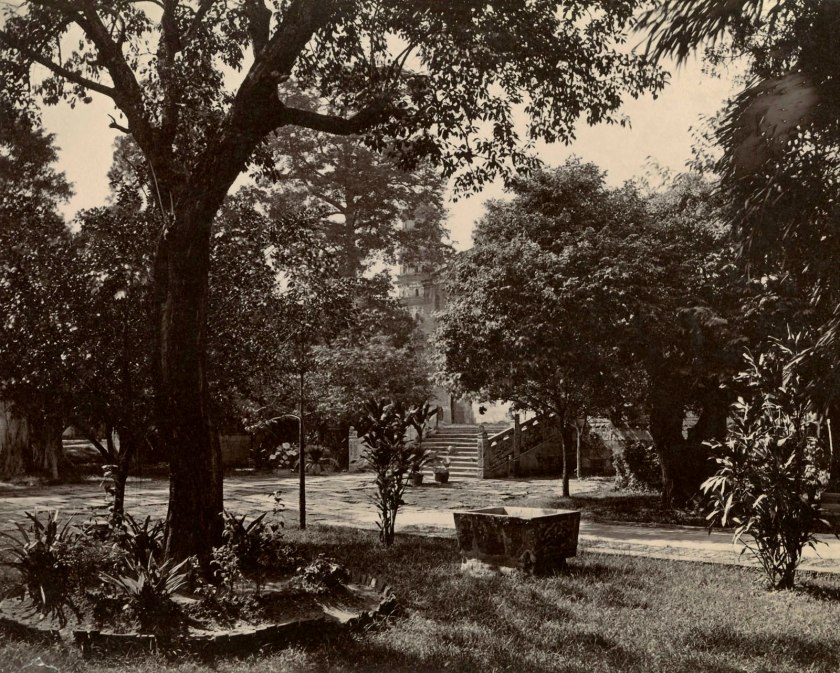Lai Fong (Chinese, c. 1838 or 1839–1890) (Lai Afong / Afong Studio) 'View in Garden' c. 1870