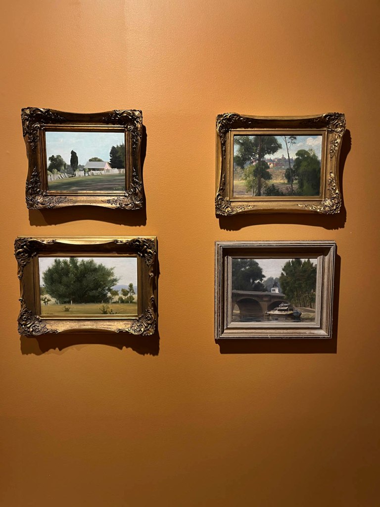 Richard McCann (Australian, 1889-1970) 'The Cottage' 1919; 'Eltham' c. 1920; 'Heyington from Hawthorn' 1927; and 'Pont Neuf & Henri IV, Paris' 1924