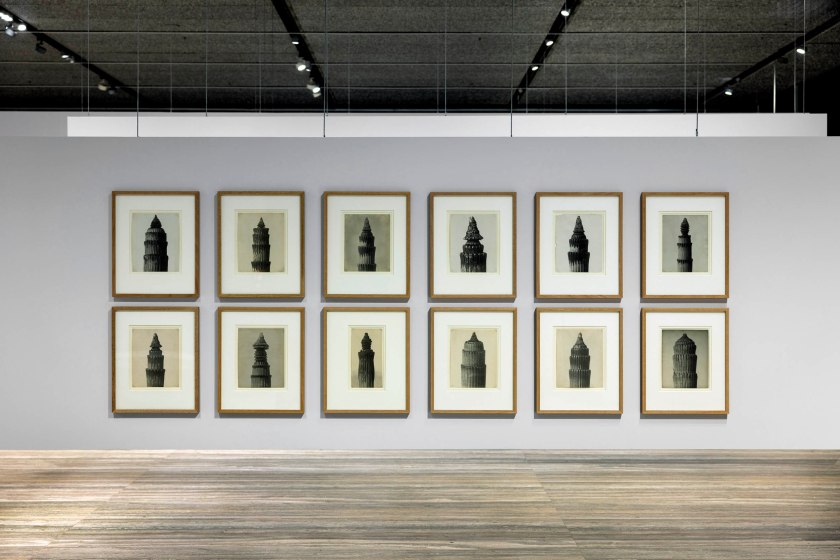 Installation view of the exhibition 'Typologien: Photography in 20th-century Germany' at Fondazione Prada, Milan showing the work of Karl Blossfeldt