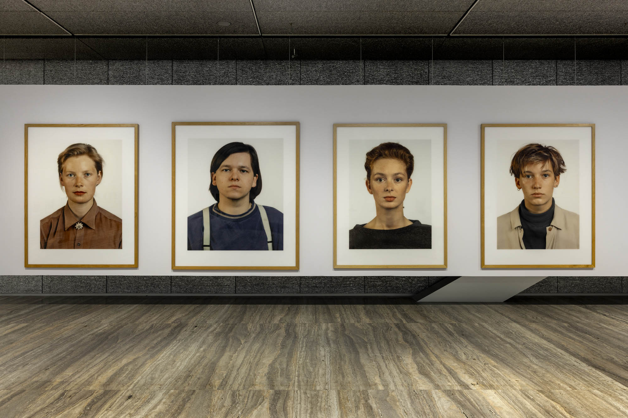 Installation view of the exhibition 'Typologien: Photography in 20th-century Germany' at Fondazione Prada, Milan showing Thomas Ruff portraits Installation view of the exhibition 'Typologien: Photography in 20th-century Germany' at Fondazione Prada, Milan showing Thomas Ruff portraits