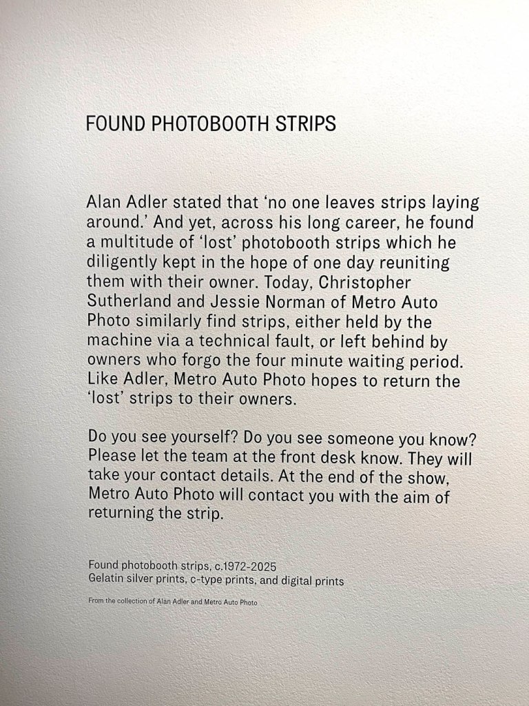Wall text from the exhibition 'Auto-Photo: A Life in Portraits' at RMIT Gallery, Melbourne, June - August, 2025