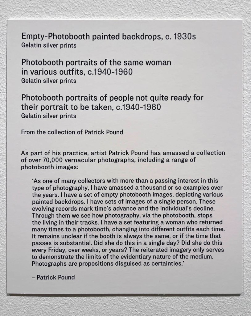 Wall text from the exhibition 'Auto-Photo: A Life in Portraits' at RMIT Gallery, Melbourne, June - August, 2025