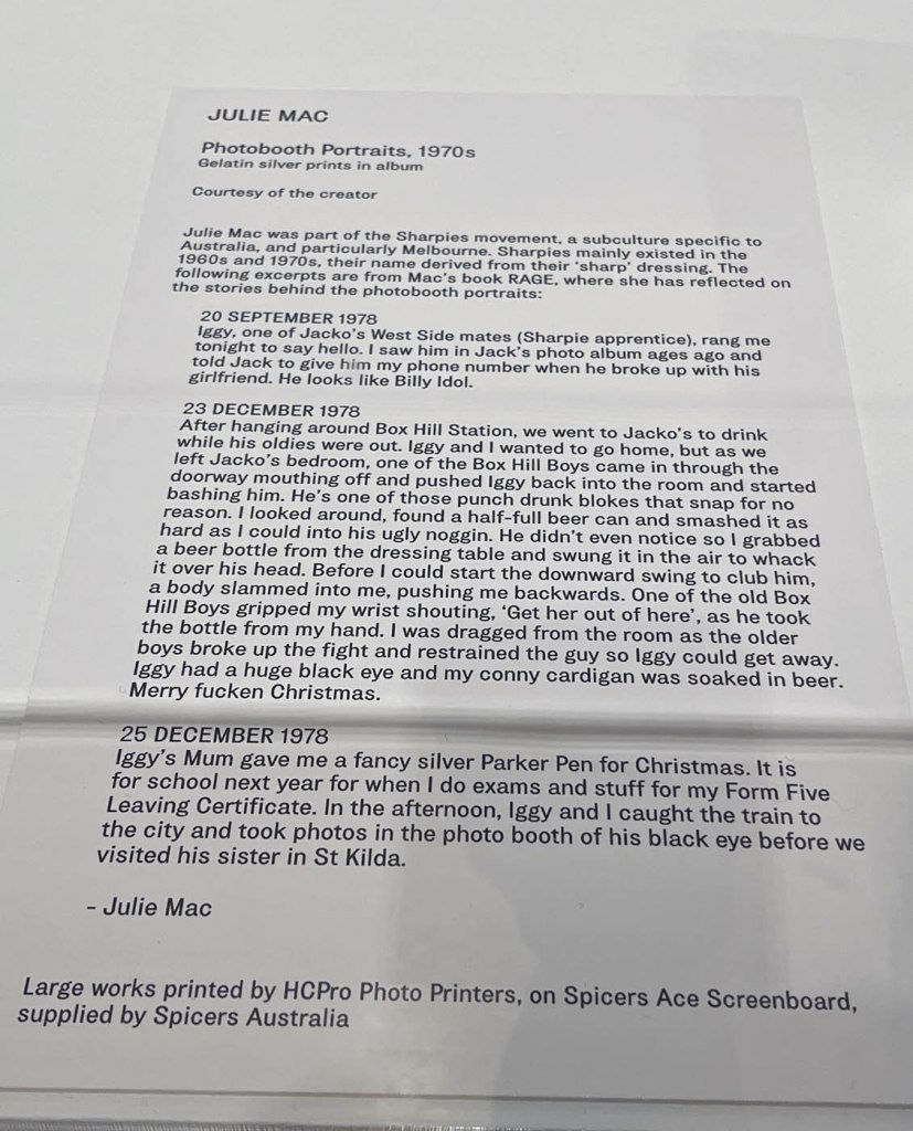 Vitrine text from the exhibition 'Auto-Photo: A Life in Portraits' at RMIT Gallery, Melbourne, June - August, 2025