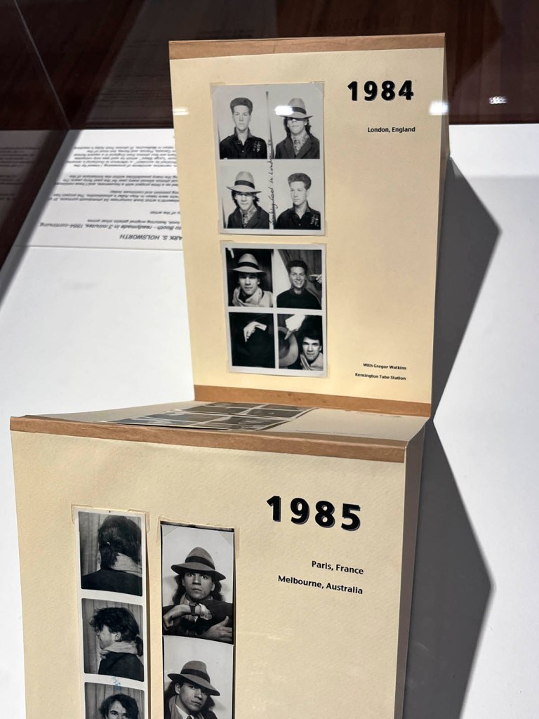 Installation view of Mark S. Holsworth's 'Photo Booth - readymade in 3 minutes' (1984 - continuing) from the exhibition 'Auto-Photo: A Life in Portraits' at RMIT Gallery, Melbourne, June - August, 2025