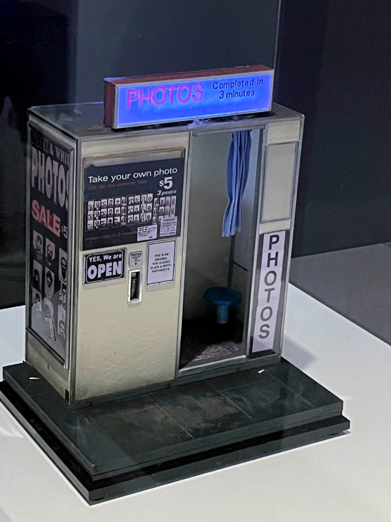 Installation view of Joshua Smith's 'Flinder Street Photobooth' (2019) from the exhibition 'Auto-Photo: A Life in Portraits' at RMIT Gallery, Melbourne, June - August, 2025