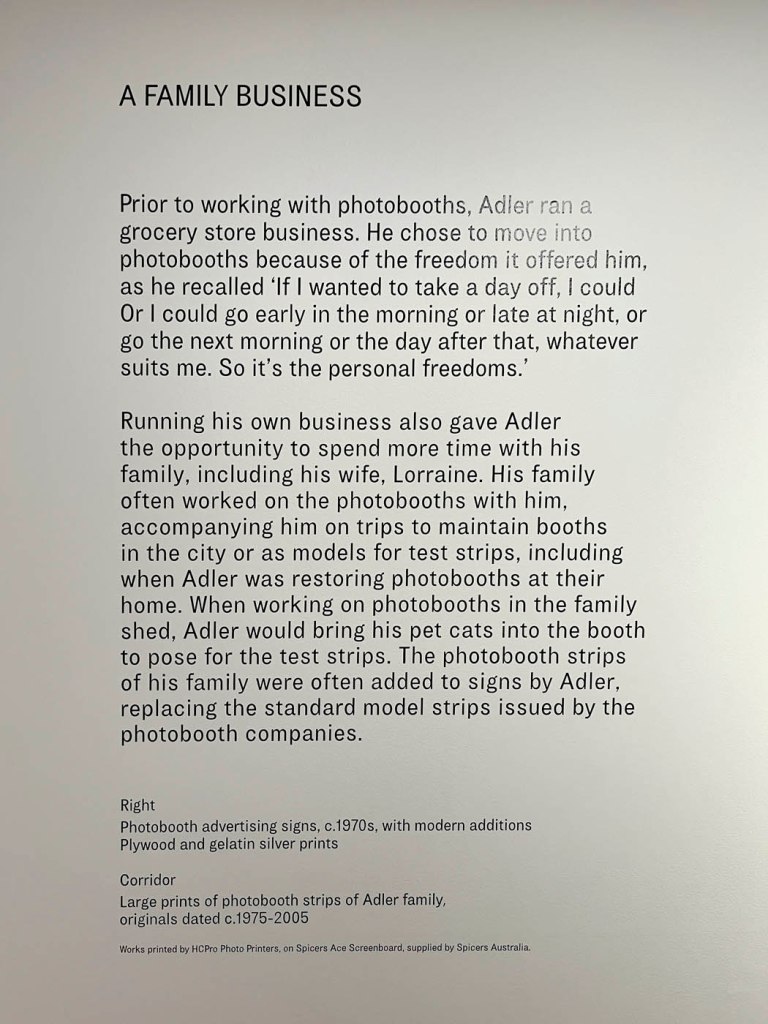 Wall text from the exhibition 'Auto-Photo: A Life in Portraits' at RMIT Gallery, Melbourne, June - August, 2025