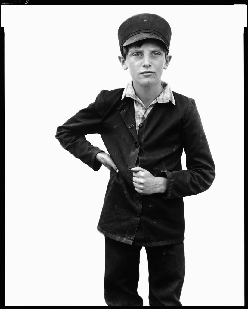 Richard Avedon (American, 1923-2004)
'Jesse Kleinsasser, pig man, Hutterite Colony, Harlowton, Montana, June 23, 1983' 1983