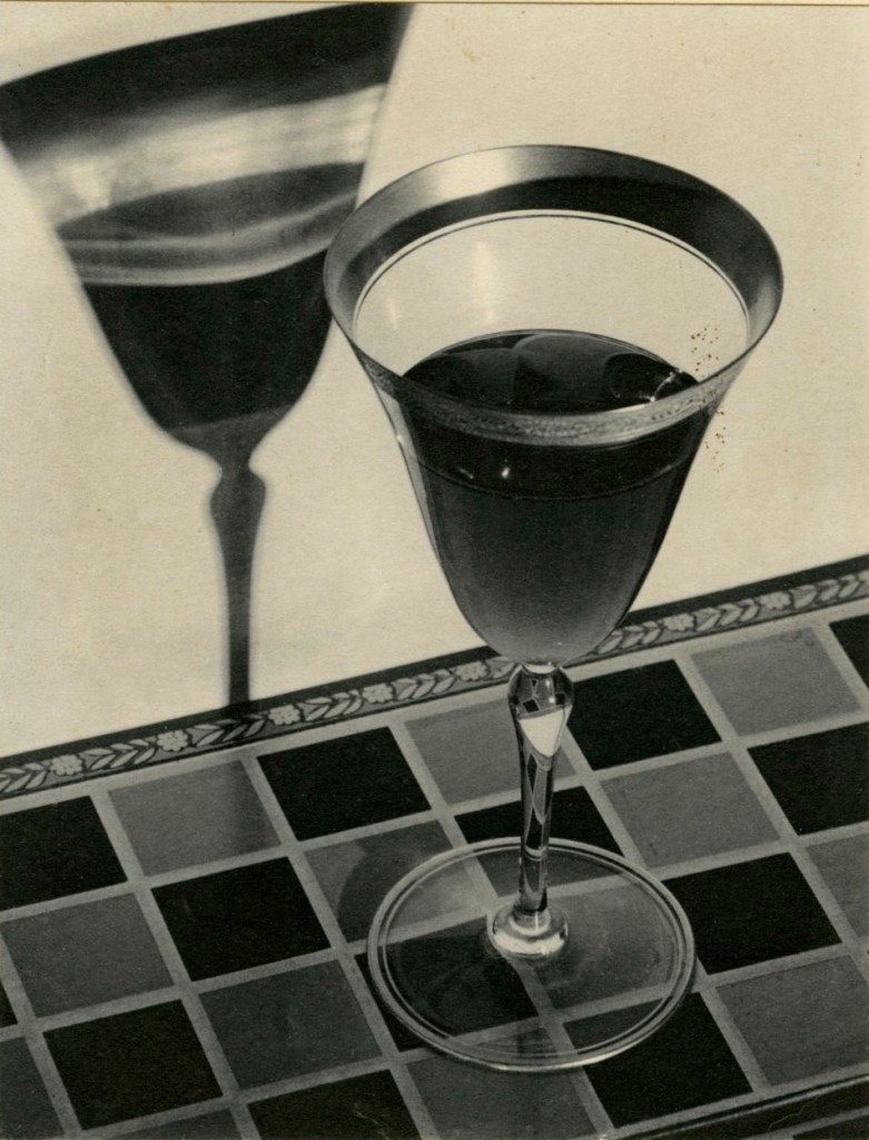 Paul Outerbridge Jr. (American, 1896-1959) 'Wine Glass on Checker Board' 1922