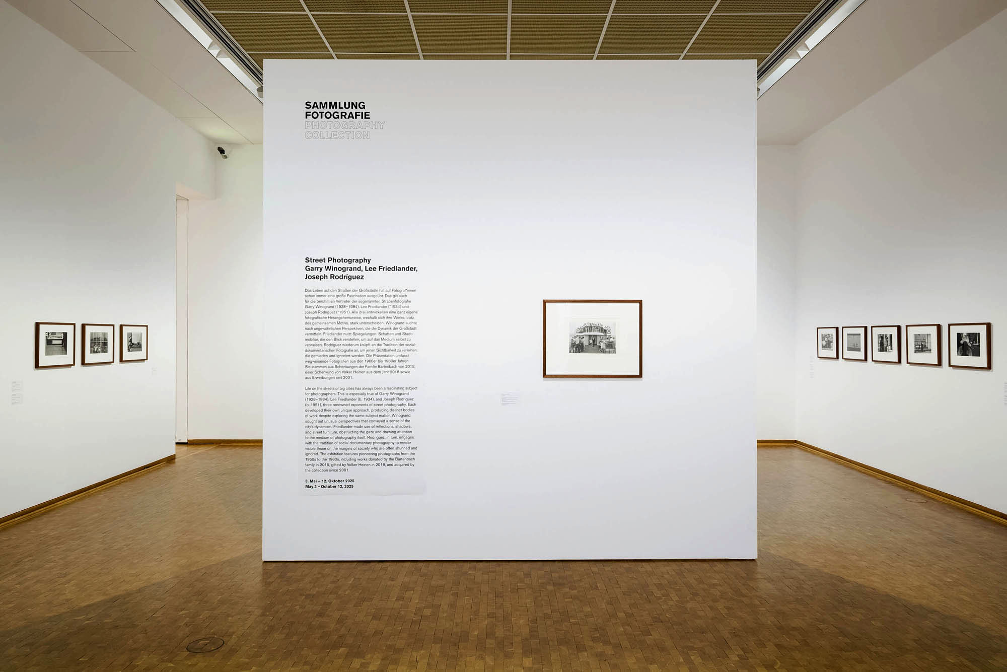 Installation view of the exhibition 'Street Photography. Lee Friedlander, Joseph Rodríguez, Garry Winogrand' at Museum Ludwig, Cologne, May - October, 2025 Installation view of the exhibition 'Street Photography. Lee Friedlander, Joseph Rodríguez, Garry Winogrand' at Museum Ludwig, Cologne, May - October, 2025