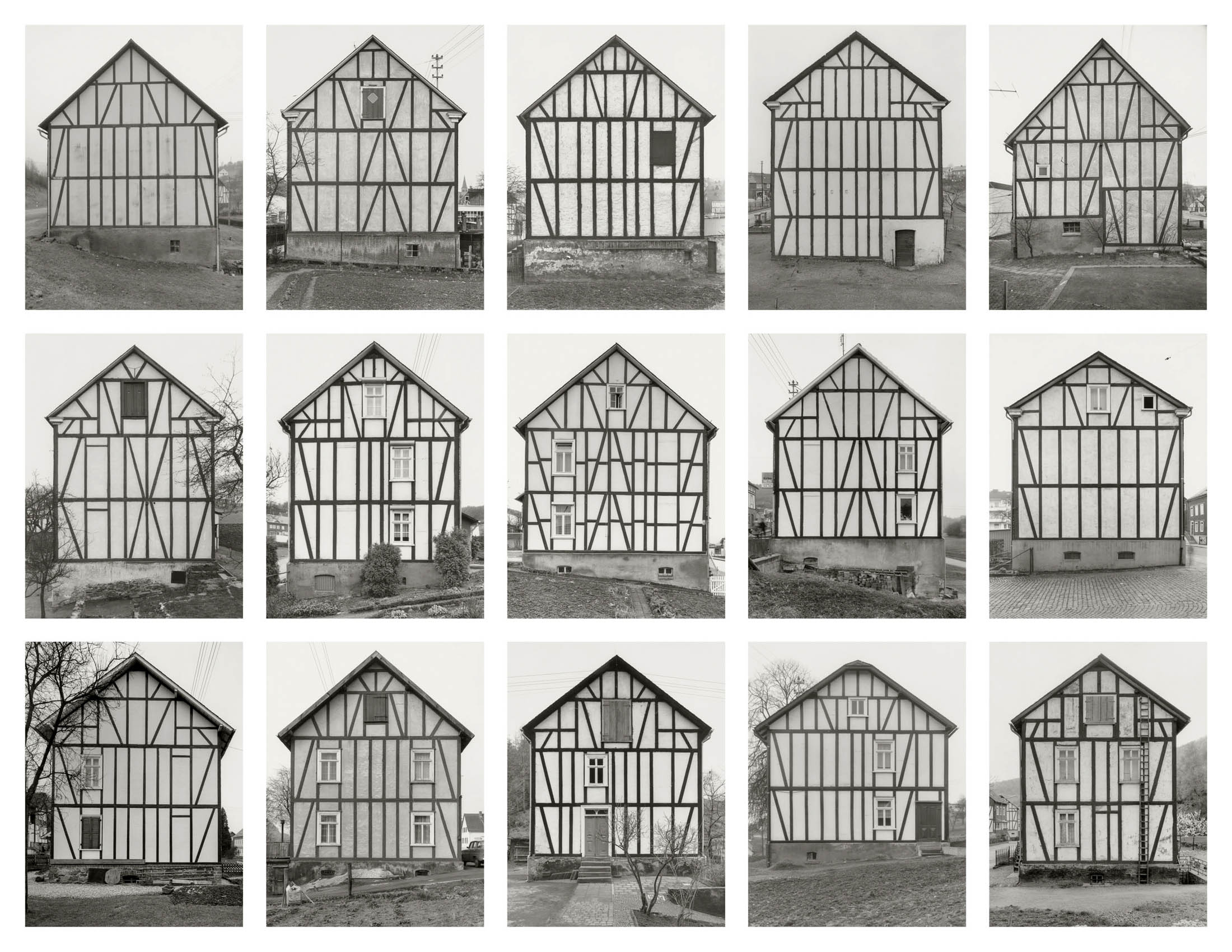 Bernd and Hilla Becher (German, 1931-2007/1934-2015) 'Giebelseiten Fachwerk, Siegerland D' (Gable sides half-timbered, Siegerland D) 1959-1973 Bernd and Hilla Becher (German, 1931-2007/1934-2015) 'Giebelseiten Fachwerk, Siegerland D' (Gable sides half-timbered, Siegerland D) 1959-1973