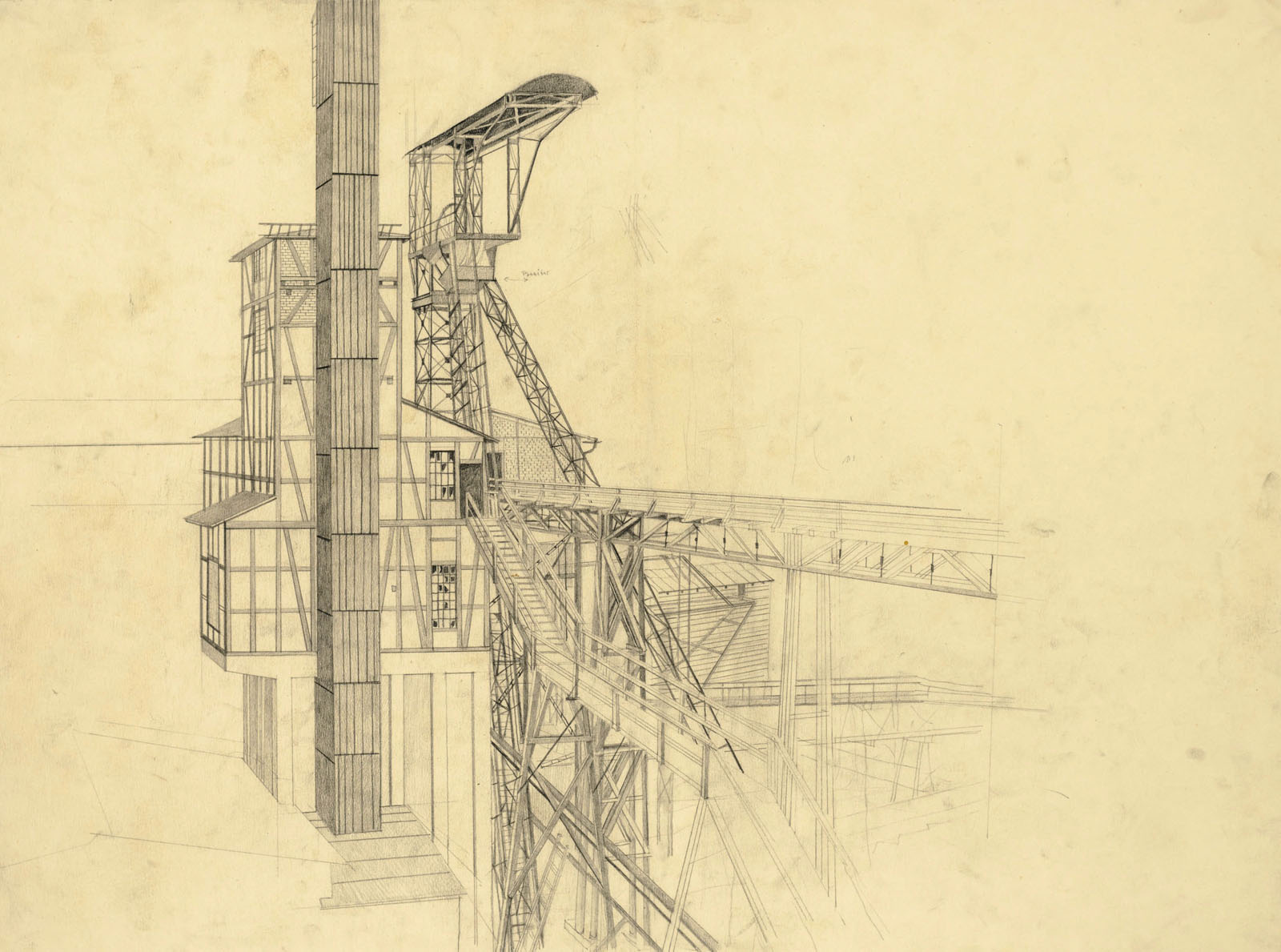 Bernd Becher (German, 1931-2007) 'Grube Eisernhardter Tiefbau, Eisern, D' (Eisernhardter Tiefbau mine, Eisern, Germany) 1955/56 Bernd Becher (German, 1931-2007) 'Grube Eisernhardter Tiefbau, Eisern, D' (Eisernhardter Tiefbau mine, Eisern, Germany) 1955/56