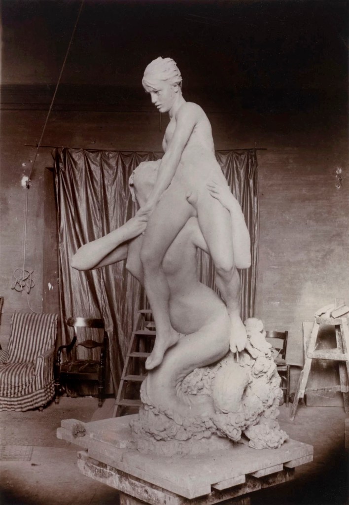 Gabrielle Hébert (French born Germany, 1853-1934) 'Esquisse de La Sirène de Denys Puech dans son atelier (envoi règlementaire de quatrième année)' (Sketch of The Mermaid by Denys Puech in his studio (required submission for fourth year)) 1889 Gabrielle Hébert (French born Germany, 1853-1934) 'Esquisse de La Sirène de Denys Puech dans son atelier (envoi règlementaire de quatrième année)' (Sketch of The Mermaid by Denys Puech in his studio (required submission for fourth year)) 1889