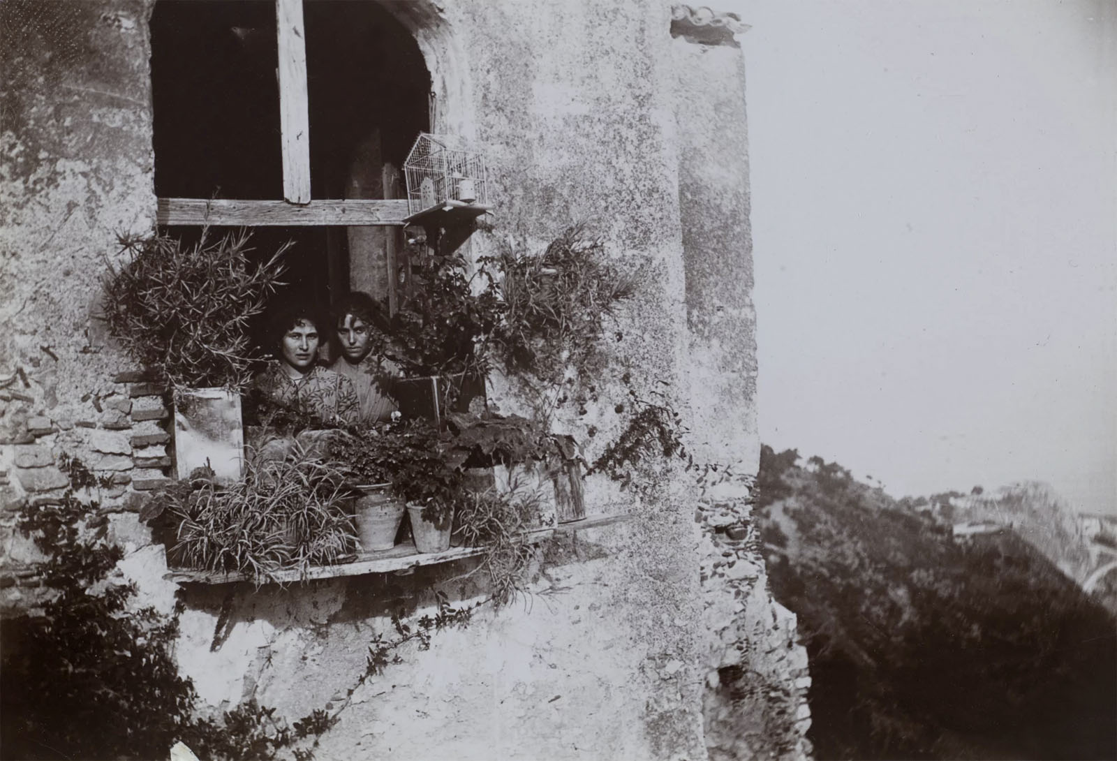 Gabrielle Hébert (French born Germany, 1853-1934) 'Femmes à la fenêtre, Taormine (Sicile), mai 1893' (Women at the window, Taormina (Sicily), May 1893) 1893 Gabrielle Hébert (French born Germany, 1853-1934) 'Femmes à la fenêtre, Taormine (Sicile), mai 1893' (Women at the window, Taormina (Sicily), May 1893) 1893