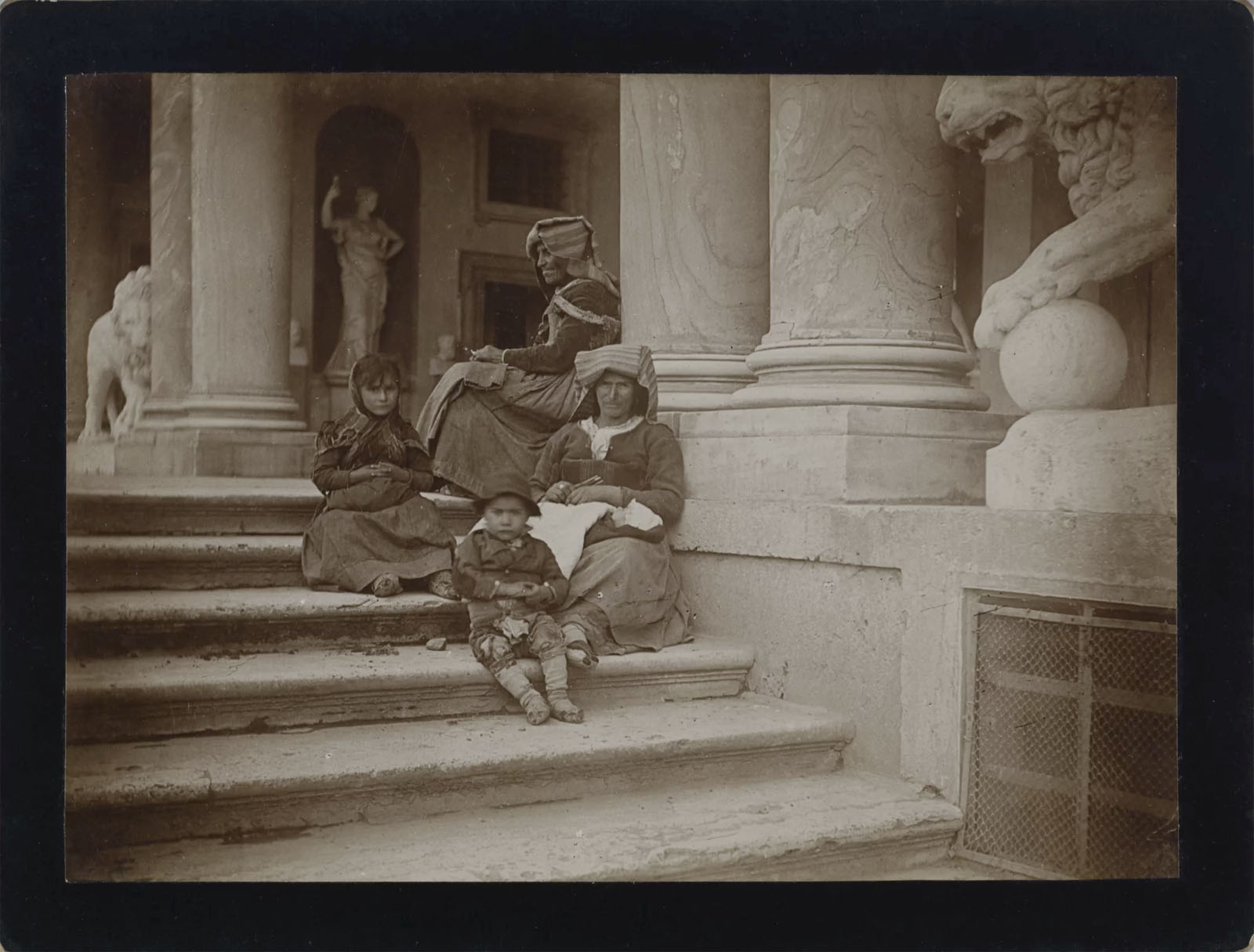 Gabrielle Hébert (French born Germany, 1853-1934) 'Modèles ciociare sur les marches de la loggia' (Ciociare models on the steps of the loggia) Around 1890 Gabrielle Hébert (French born Germany, 1853-1934) 'Modèles ciociare sur les marches de la loggia' (Ciociare models on the steps of the loggia) Around 1890