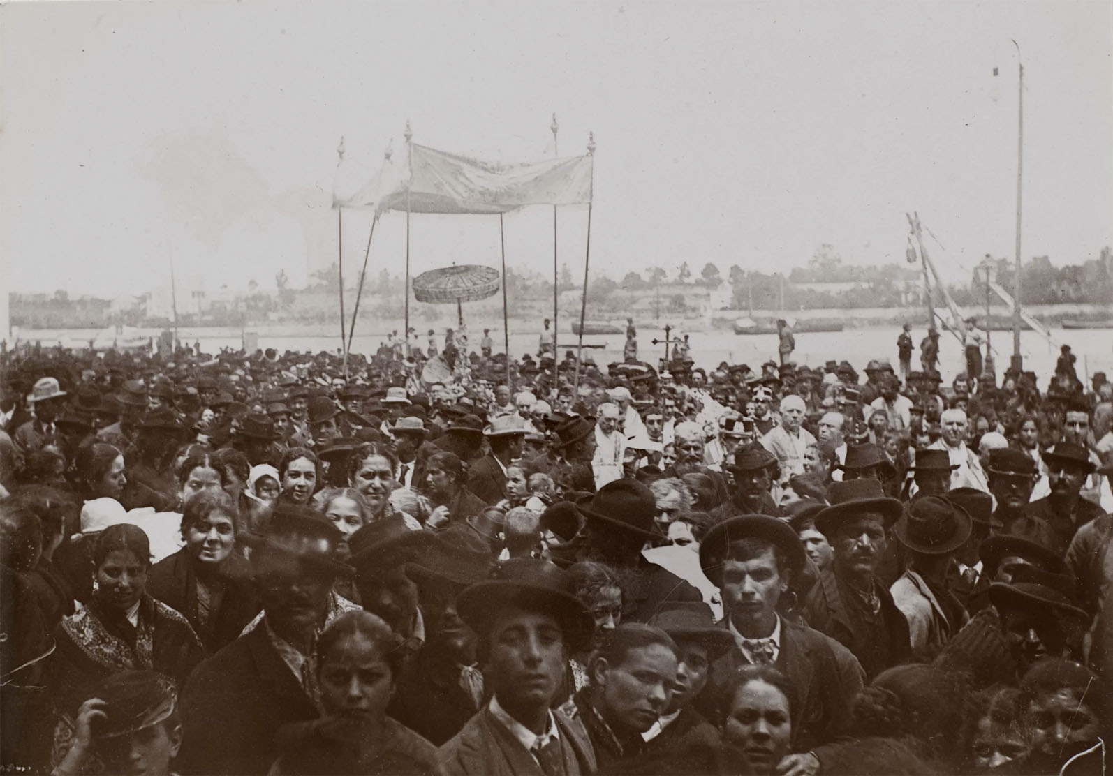 Gabrielle Hébert (French born Germany, 1853-1934) 'Procession sur le port de Brindisi (Pouilles)' (Procession in the port of Brindisi (Apulia)) 1893 Gabrielle Hébert (French born Germany, 1853-1934) 'Procession sur le port de Brindisi (Pouilles)' (Procession in the port of Brindisi (Apulia)) 1893