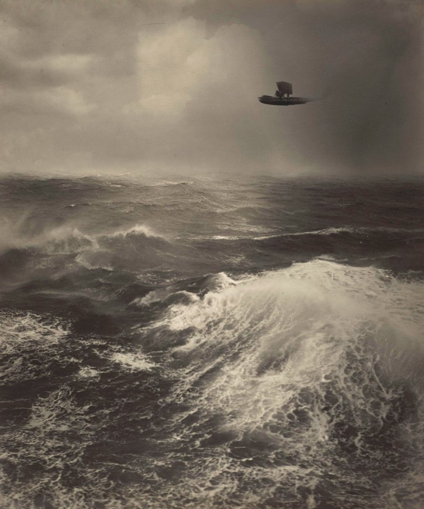 Alfred Buckham (British, 1879-1956) 'Flying Boat Over Sea' 1930