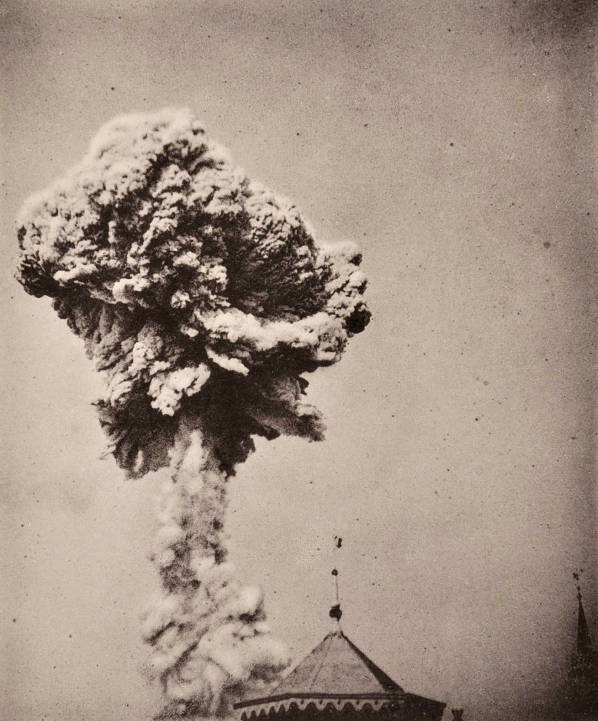 Ernest Huybrechts (Belgian, 1863- )'L'Explosion', in 'La Catastrophe d'Anvers' 6 septembre, 1889