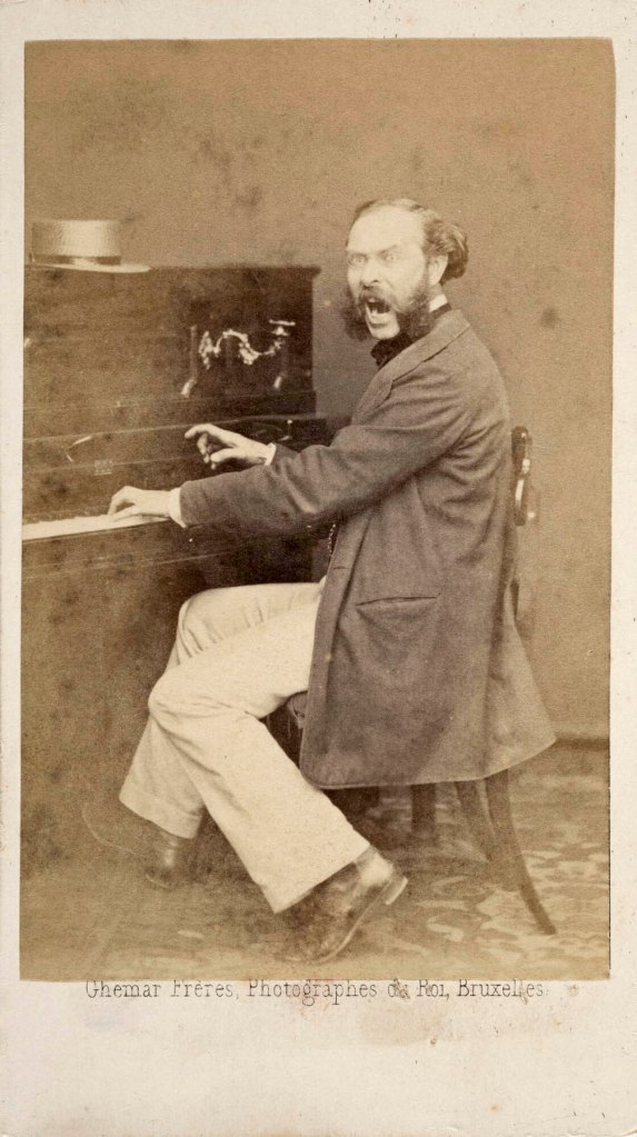 Ghémar Frères (Belgian, active 1859-1894) 'Self portrait Louis Ghémar at a piano' c. 1862
