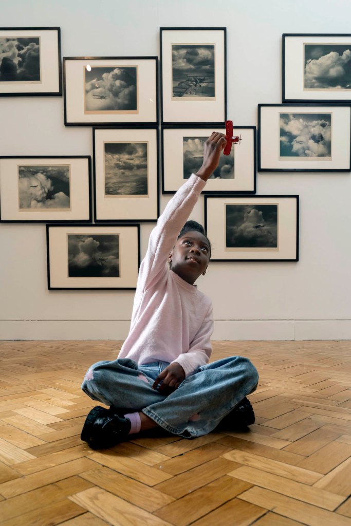 Installation view of the exhibition 'Alfred Buckham: Daredevil Photographer' at the Scottish National Portrait Gallery, Edinburgh