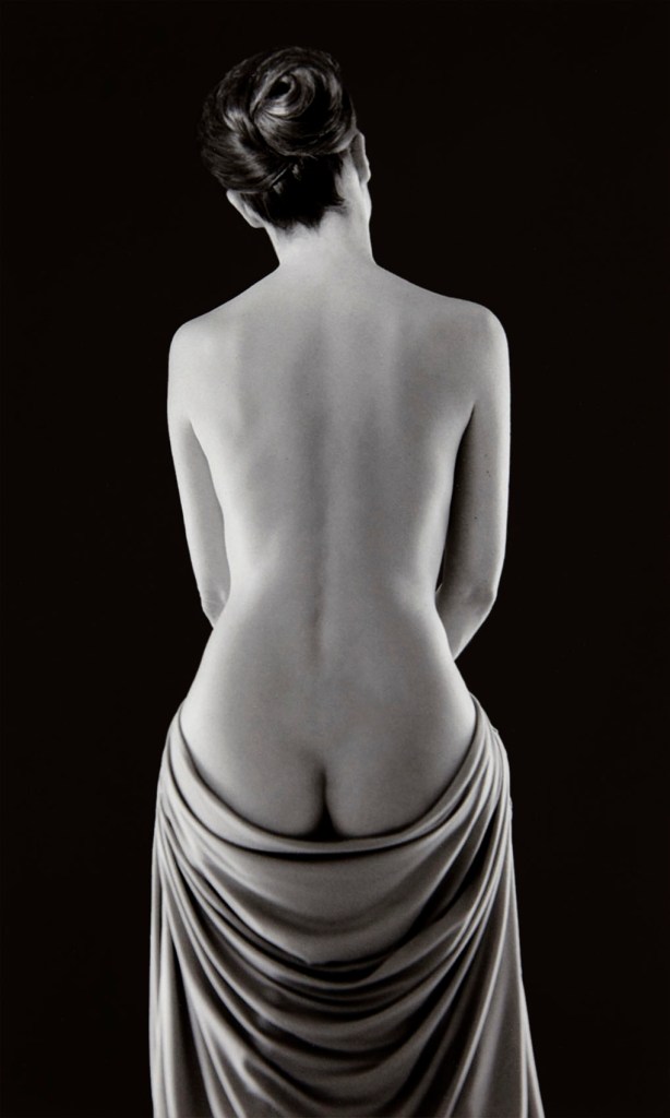 Ruth Bernhard (American born Germany, 1905-2006) 'Draped Torso' 1962