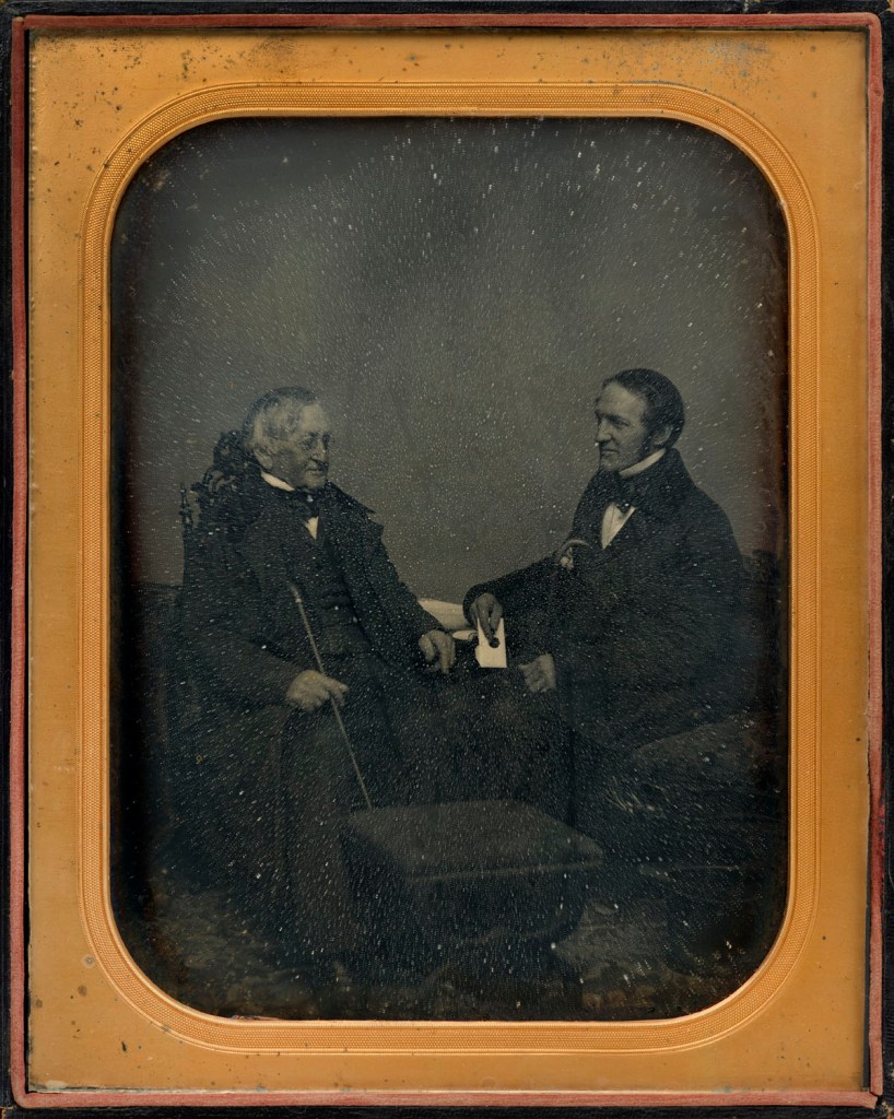 Southworth & Hawes (active 1843-1862) Albert Sands Southworth (American, 1811-1894) Josiah Johnson Hawes (American, 1808-1901) 'Isaac P. Davis, 7 Oct 1771 - 13 Jan 1855 and William Hickling Prescott, 4 May 1796 - 28 Jan 1859' c. 1850 from the exhibition 'From Shadow to Substance: Grand-Scale Portraits During Photography's Formative Years' at the National Portrait Gallery, Washington, June 2025 - June 2026 Southworth & Hawes (active 1843-1862) Albert Sands Southworth (American, 1811-1894) Josiah Johnson Hawes (American, 1808-1901) 'Isaac P. Davis, 7 Oct 1771 - 13 Jan 1855 and William Hickling Prescott, 4 May 1796 - 28 Jan 1859' c. 1850 from the exhibition 'From Shadow to Substance: Grand-Scale Portraits During Photography's Formative Years' at the National Portrait Gallery, Washington, June 2025 - June 2026