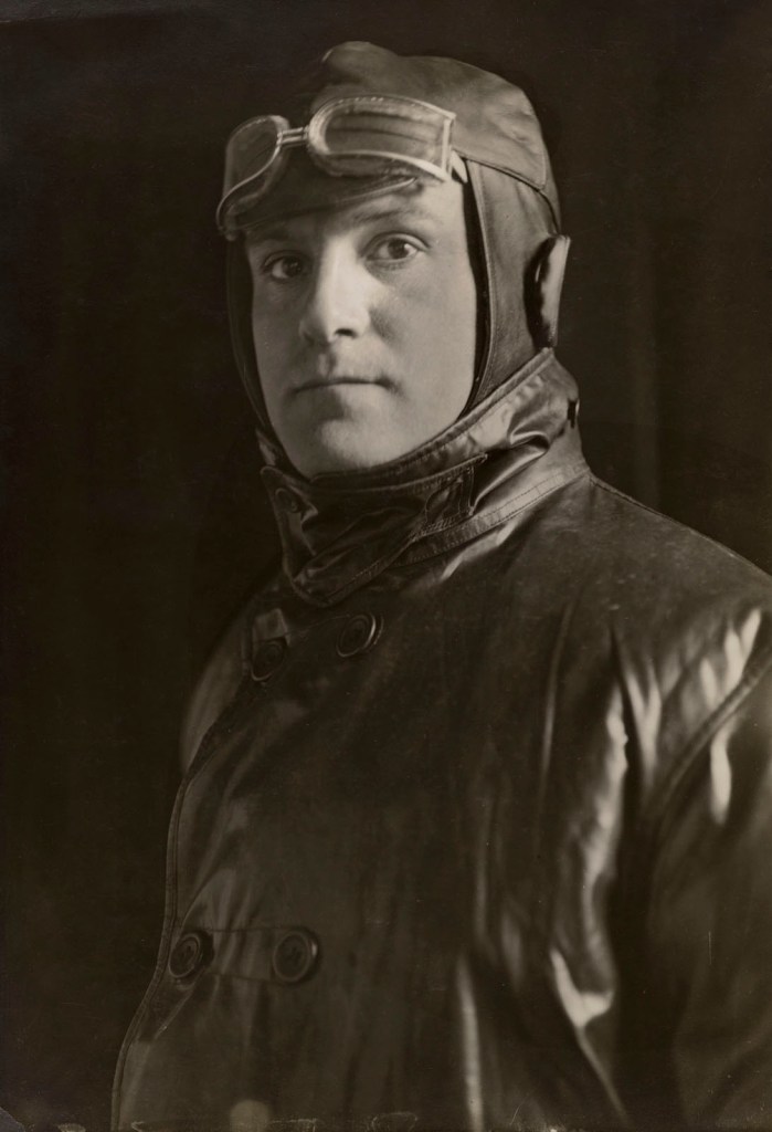 Unknown photographer. 'Alfred Buckham wearing googles' 1918