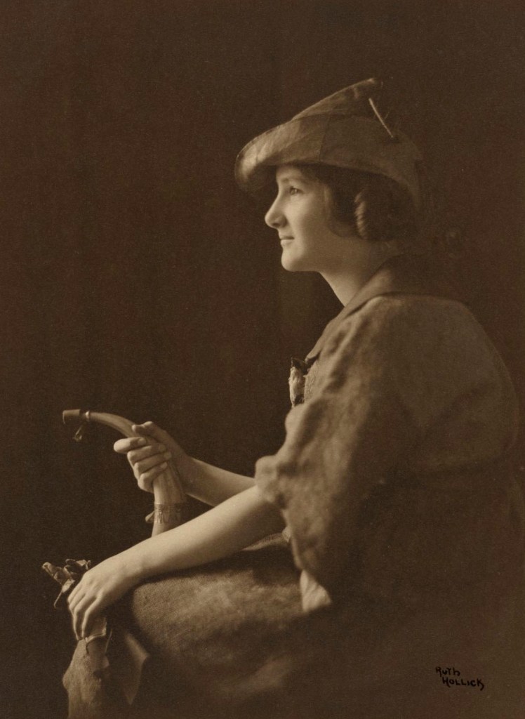 Ruth Hollick (Australian, 1883-1977) 'No title (Young woman in hunting costume, model Lucy Crosbie Morrison)' c. 1920 Ruth Hollick (Australian, 1883-1977) 'No title (Young woman in hunting costume, model Lucy Crosbie Morrison)' c. 1920