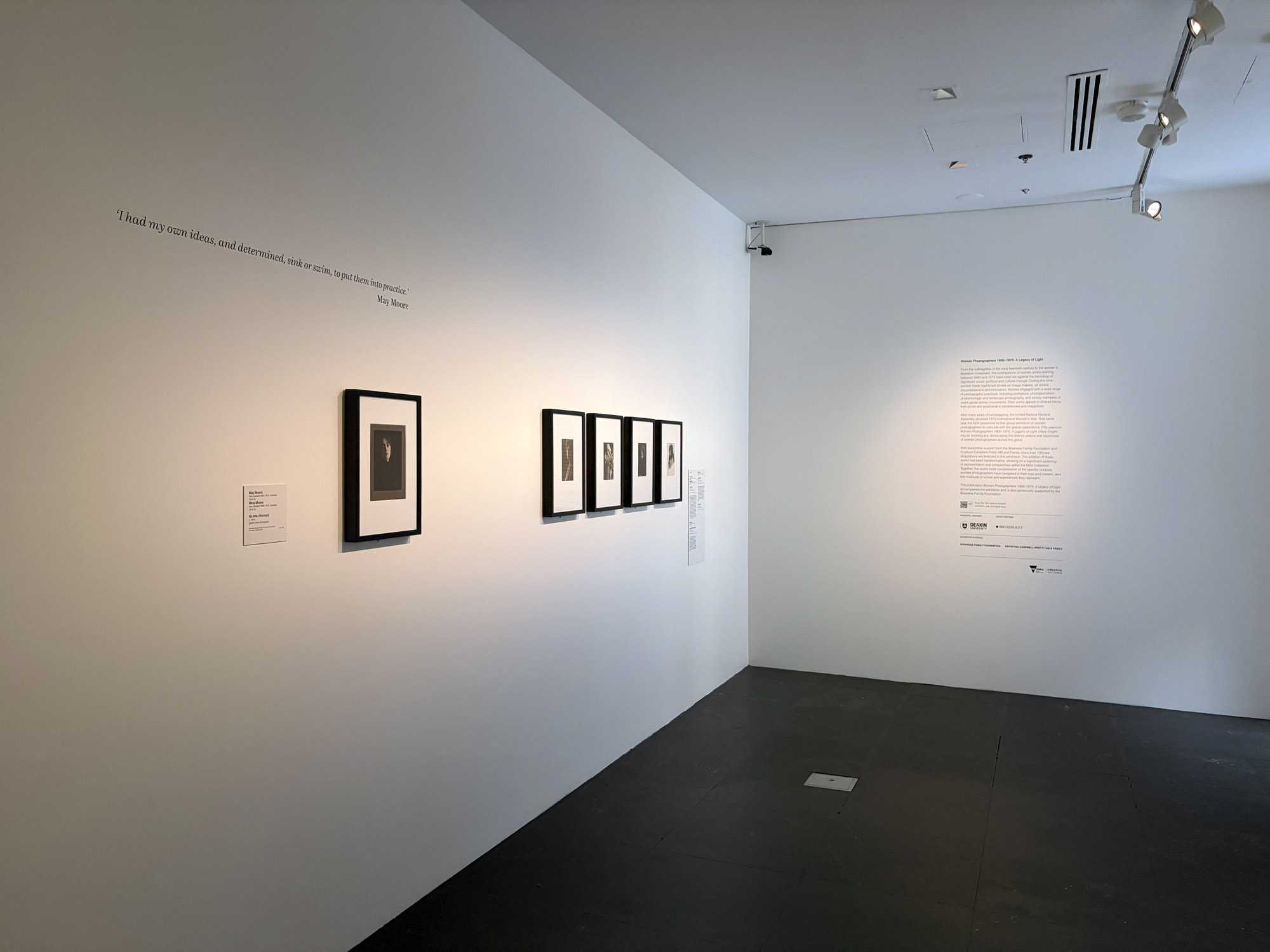 Entrance to the exhibition 'Women Photographers 1900-1975: A Legacy of Light' at NGV International, Melbourne, November 2025 - May 2026 Entrance to the exhibition 'Women Photographers 1900-1975: A Legacy of Light' at NGV International, Melbourne, November 2025 - May 2026