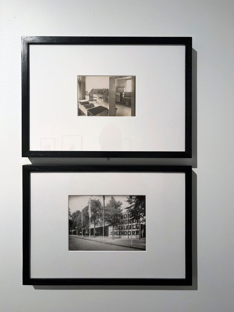 Installation view of the exhibition 'Women Photographers 1900-1975: A Legacy of Light' at NGV International, Melbourne, November 2025 - May 2026 showing at top, Lucia Moholy 'Bauhaus residences Dessau, kitchen – sideboard' (1926); and at bottom, 'Berlin Architecture Exhibition' (1928) Installation view of the exhibition 'Women Photographers 1900-1975: A Legacy of Light' at NGV International, Melbourne, November 2025 - May 2026 showing at top, Lucia Moholy 'Bauhaus residences Dessau, kitchen – sideboard' (1926); and at bottom, 'Berlin Architecture Exhibition' (1928)