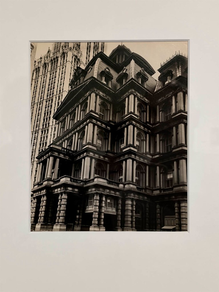 Berenice Abbott (American, 1898-1991) 'Old Post Office, Broadway and Park Row, Manhattan, May 25' 1938 (installation view) Berenice Abbott (American, 1898-1991) 'Old Post Office, Broadway and Park Row, Manhattan, May 25' 1938 (installation view)