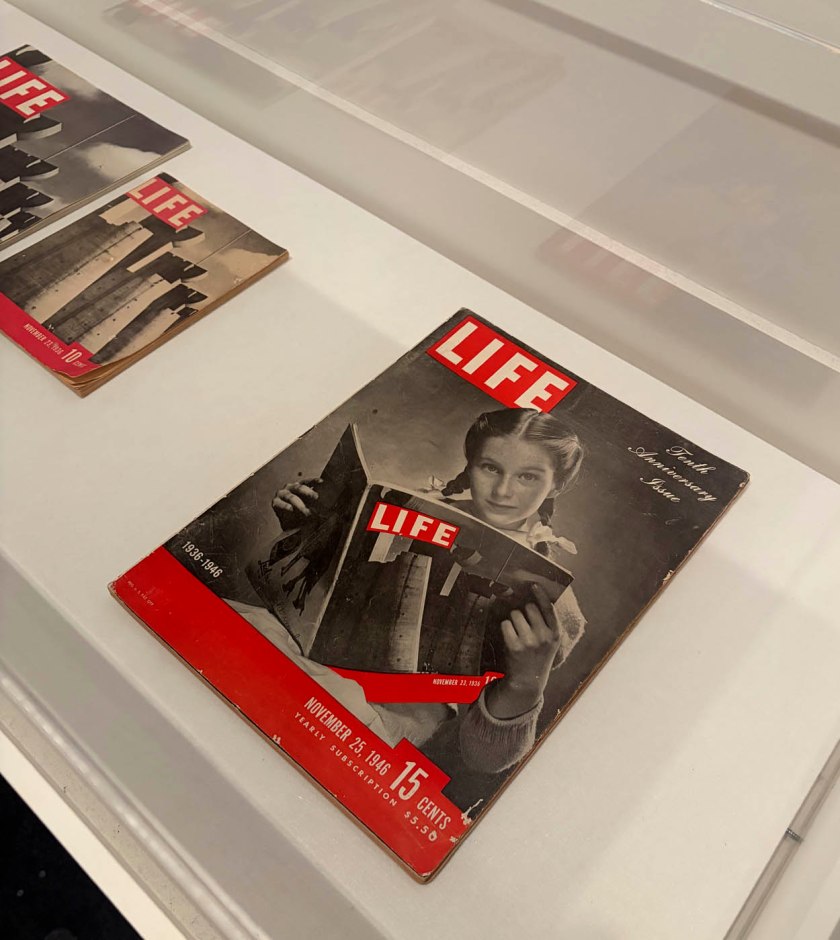 Margaret Bourke-White (American, 1904-1971) 'Fort Peck Dam, Montana' Front cover, 'Life' magazine, first issue, November 1936 (left); Margaret Bourke-White (American, 1904-1971) 'Fort Peck Dam, Montana' Front cover, 'Life' magazine, first issue, November 1936, 'Salesman's edition' (second left); Margaret Bourke-White (American, 1904-1971) 'Fort Peck Dam, Montana' reproduced on front cover, Life magazine, tenth anniversary issue, 25 November 1946 (right) Margaret Bourke-White (American, 1904-1971) 'Fort Peck Dam, Montana' Front cover, 'Life' magazine, first issue, November 1936 (left); Margaret Bourke-White (American, 1904-1971) 'Fort Peck Dam, Montana' Front cover, 'Life' magazine, first issue, November 1936, 'Salesman's edition' (second left); Margaret Bourke-White (American, 1904-1971) 'Fort Peck Dam, Montana' reproduced on front cover, Life magazine, tenth anniversary issue, 25 November 1946 (right)