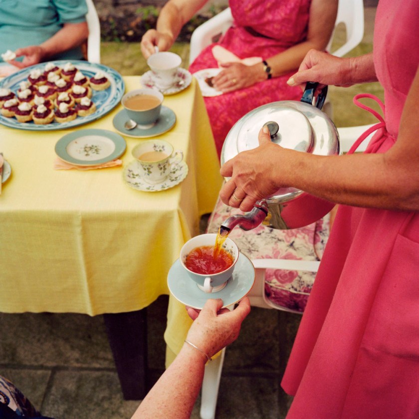 Martin Parr (English, 1952-2025) 'Garden tea party, Chew Stoke, Somerset, England' 1992
