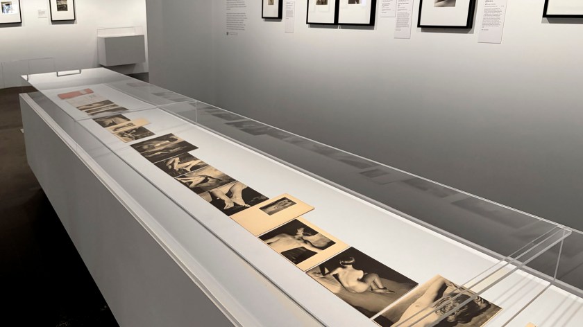 Installation view of the exhibition 'Women Photographers 1900-1975: A Legacy of Light' at NGV International, Melbourne, November 2025 – May 2026 showing Germaine Krull 'Nude studies (Études de nu)' (1930)