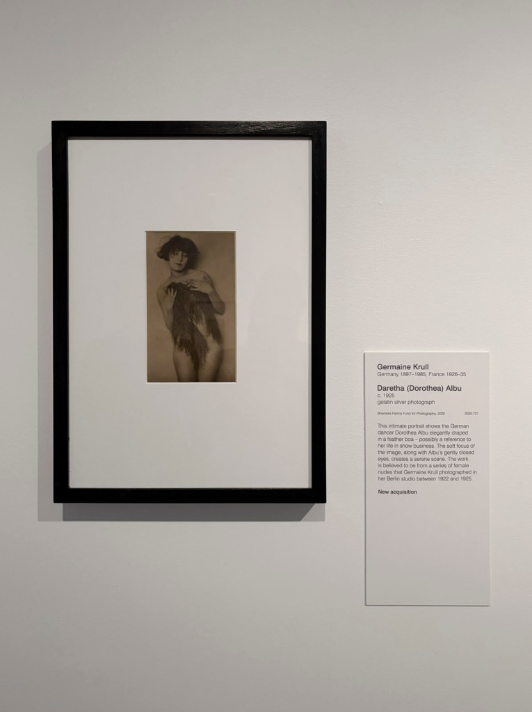 Germaine Krull (European, 1897-1985) 'Daretha (Dorothea) Albu' c. 1925 (installation view)