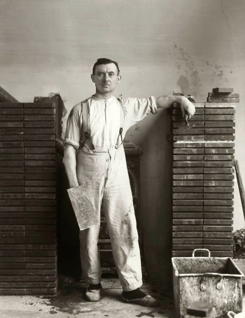 August Sander (German, 1876-1964) 'Master Mason (Building a Chimney)' 1926-1932, printed c. 1990-1999