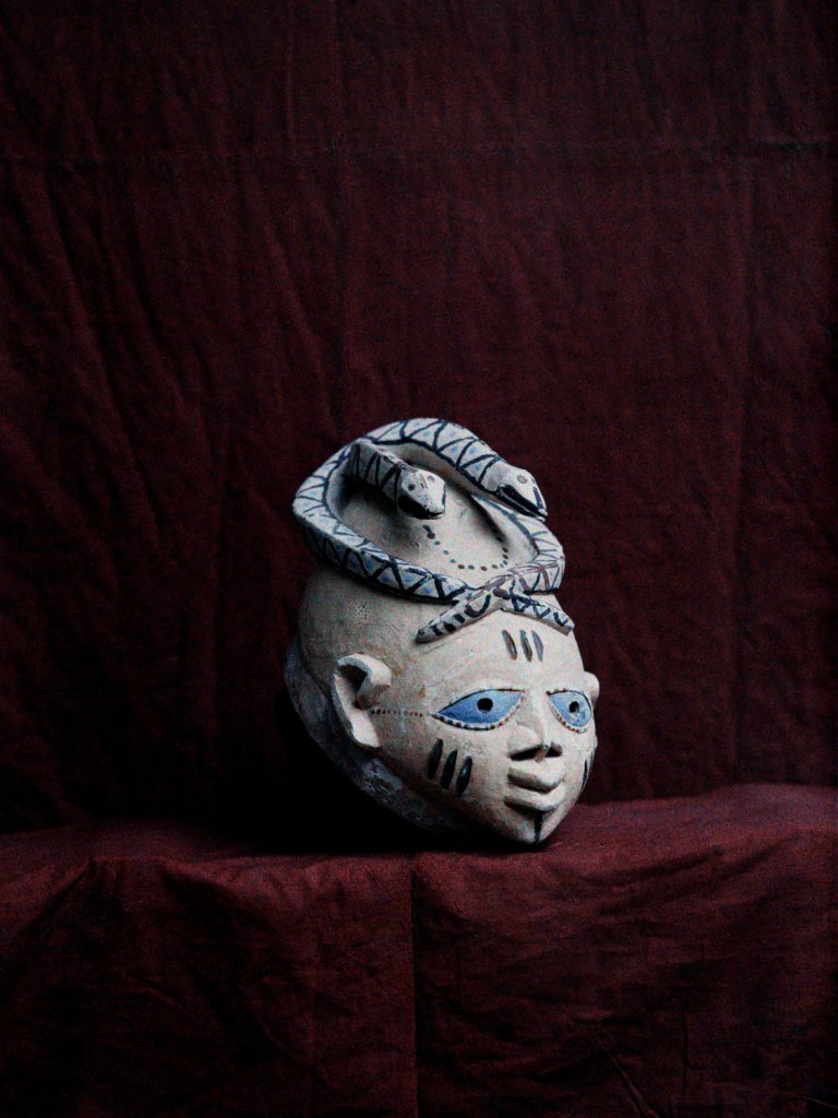 Georges Chevalier (French, 1882-1967) 'Art dahoméen : masque Gèlèdè aux serpents géminés, Orléans, 14 décembre 1927' (Dahomean art: Gelede mask with twin serpents, Orléans, December 14, 1927) 1927