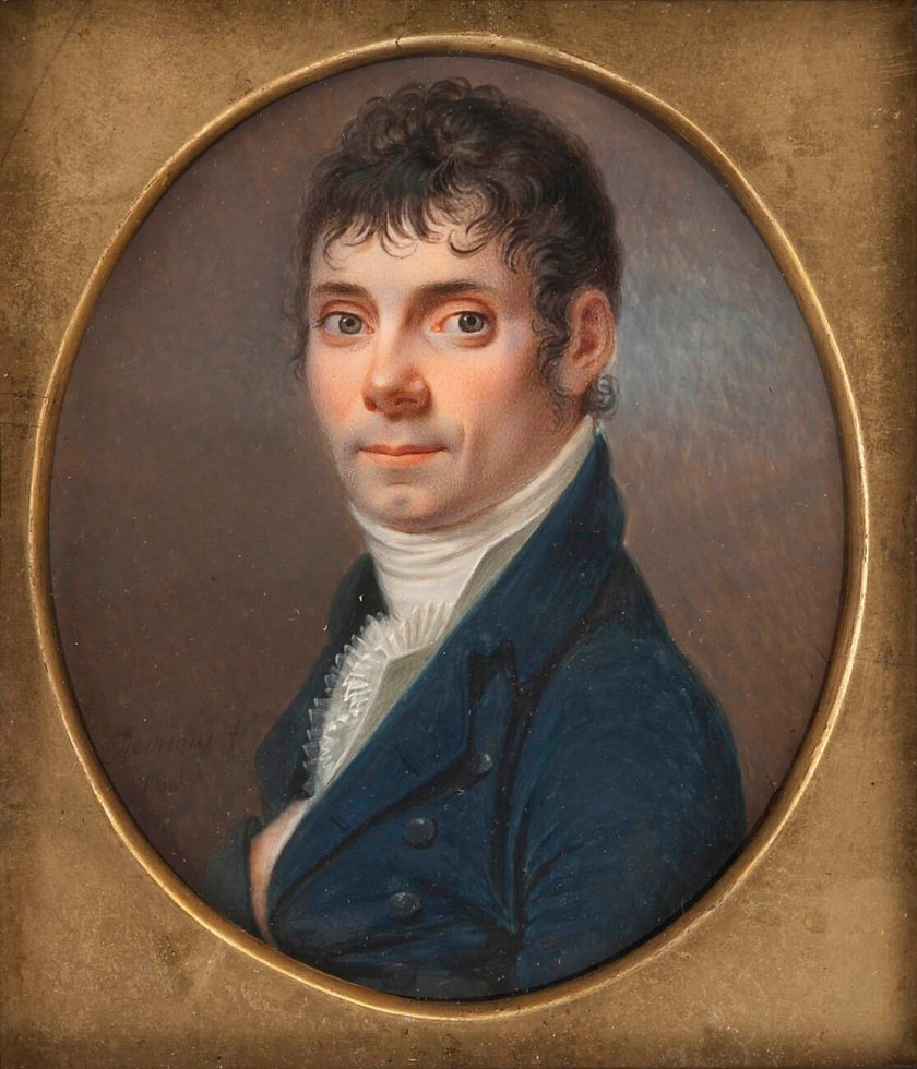 Carl Friedrich Demiani (German, 1768–1823) 'Man in blue coat, 1805' 1805