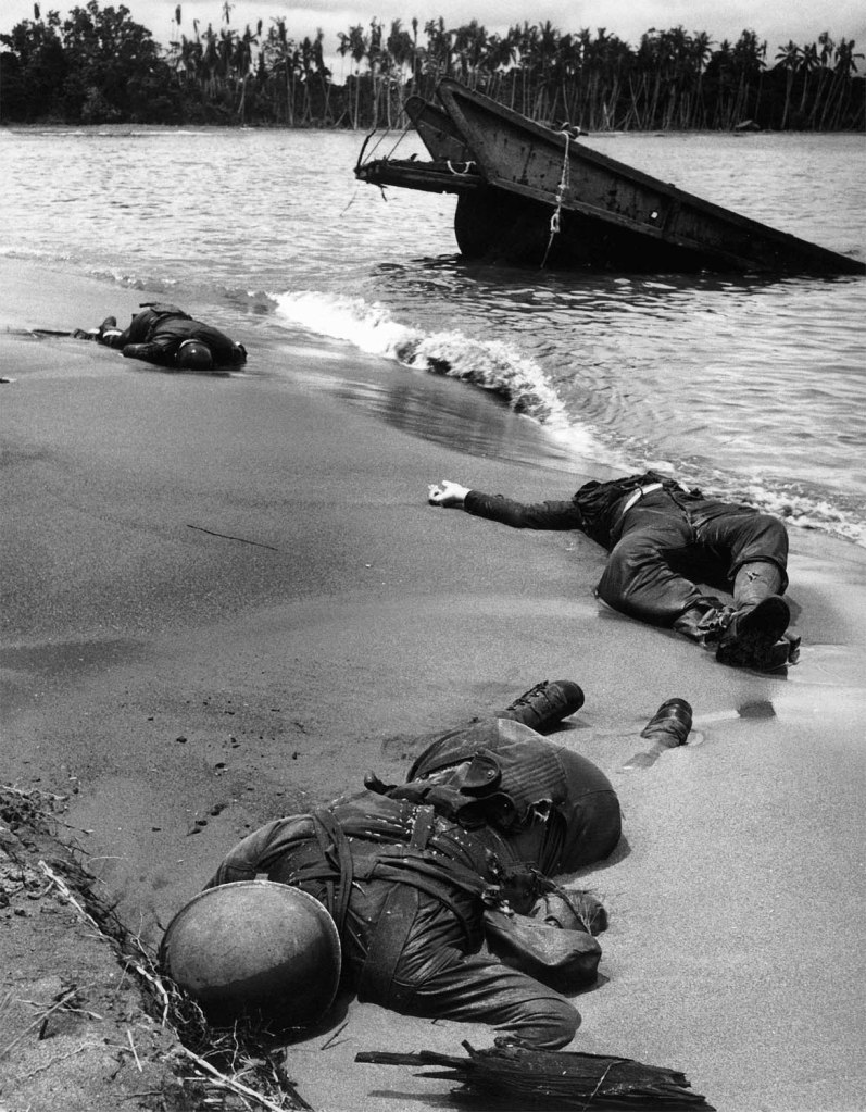 George Strock (American, 1911-1977) 'Dead GIs on Buna Beach, New Guinea' January 1943
