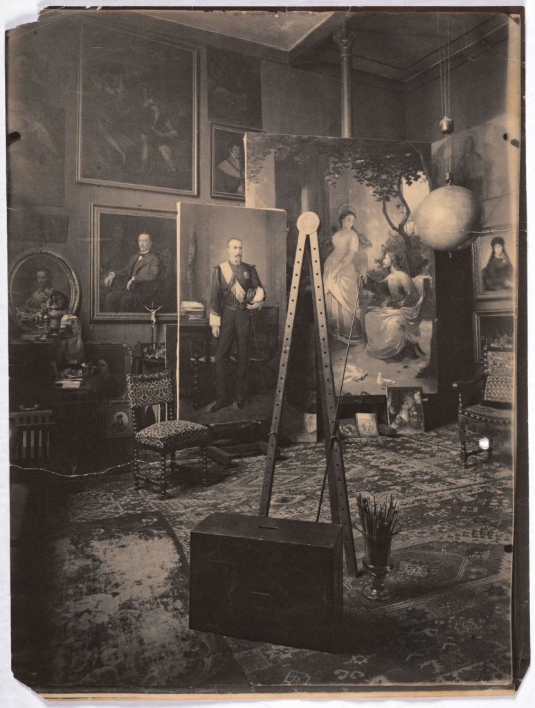 Unknown photographer. 'Luis de Madrazo's studio in Madrid' 1885-1895