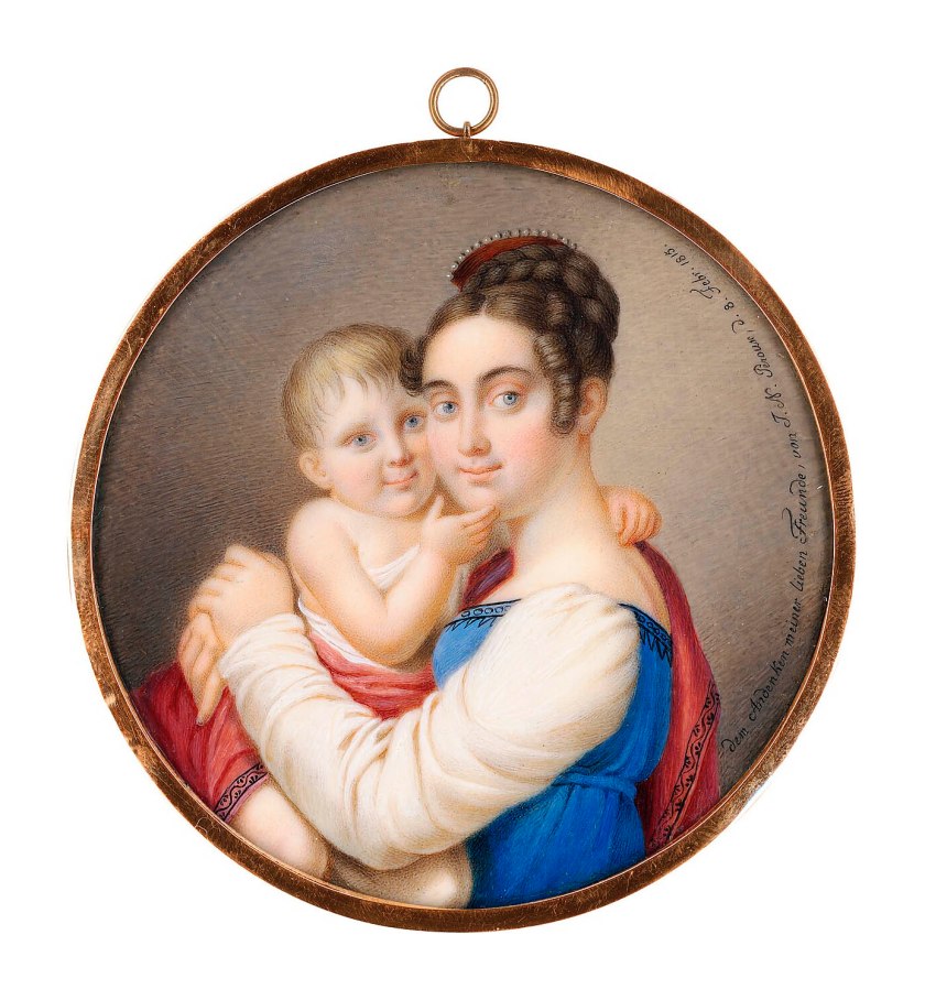 Joseph Nocolaus Peroux (German, 1771 -1849) 'Mother and child' 1815