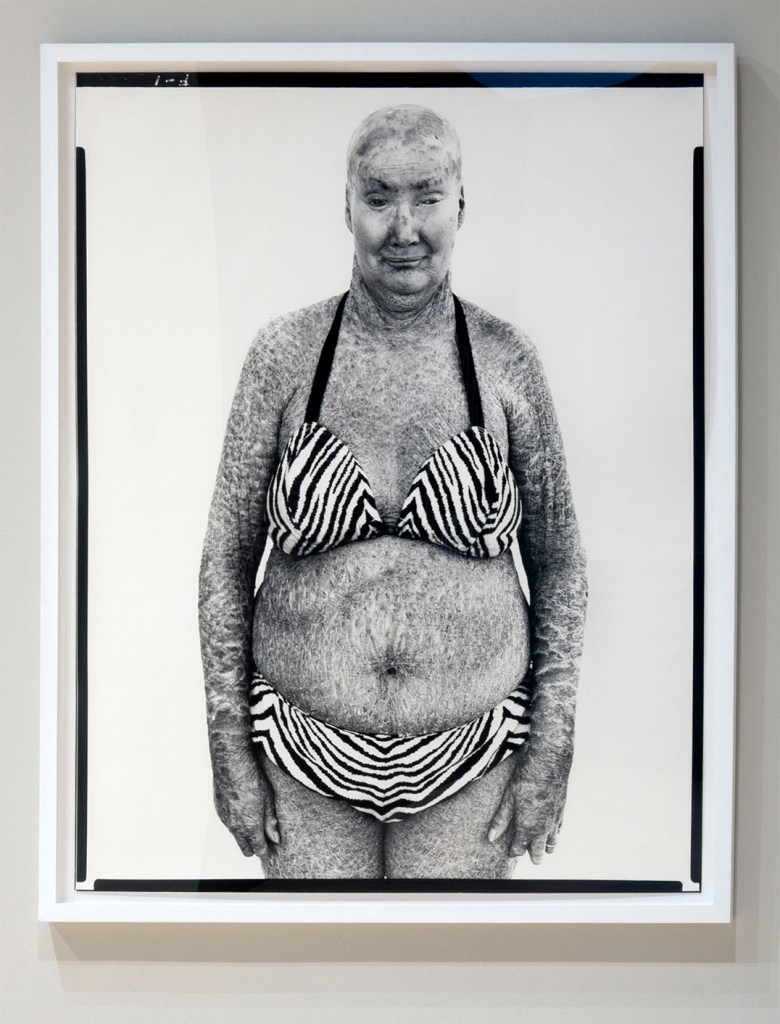 Richard Avedon (American, 1923-2004) 'Esther Blackmon, sideshow performer, Sidney, Iowa, August 12, 1979' 1979 (installation view)