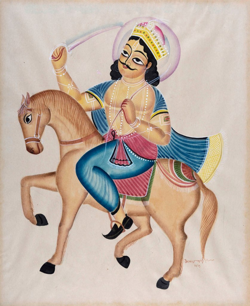 Kalam Patua (Indian, b. 1962) 'One of 'Dashāvatara (Ten Avatars)'' 2015-2016